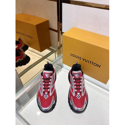 Louis Vuitton Runner Tatic Replica Shoes (Red)