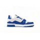 Louis Vuitton Trainer Sneaker Replica (Blue Embossed)