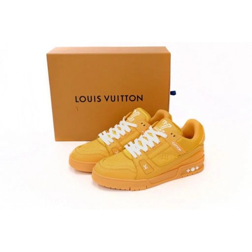 Louis Vuitton Trainer Sneaker Reps YELLOW