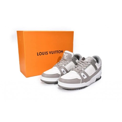 Louis Vuitton Trainer Sneaker Reps GREY WHITE