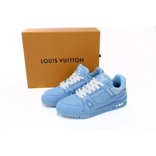 Louis Vuitton Trainer Sneaker Reps ALL LIGHT BLUE