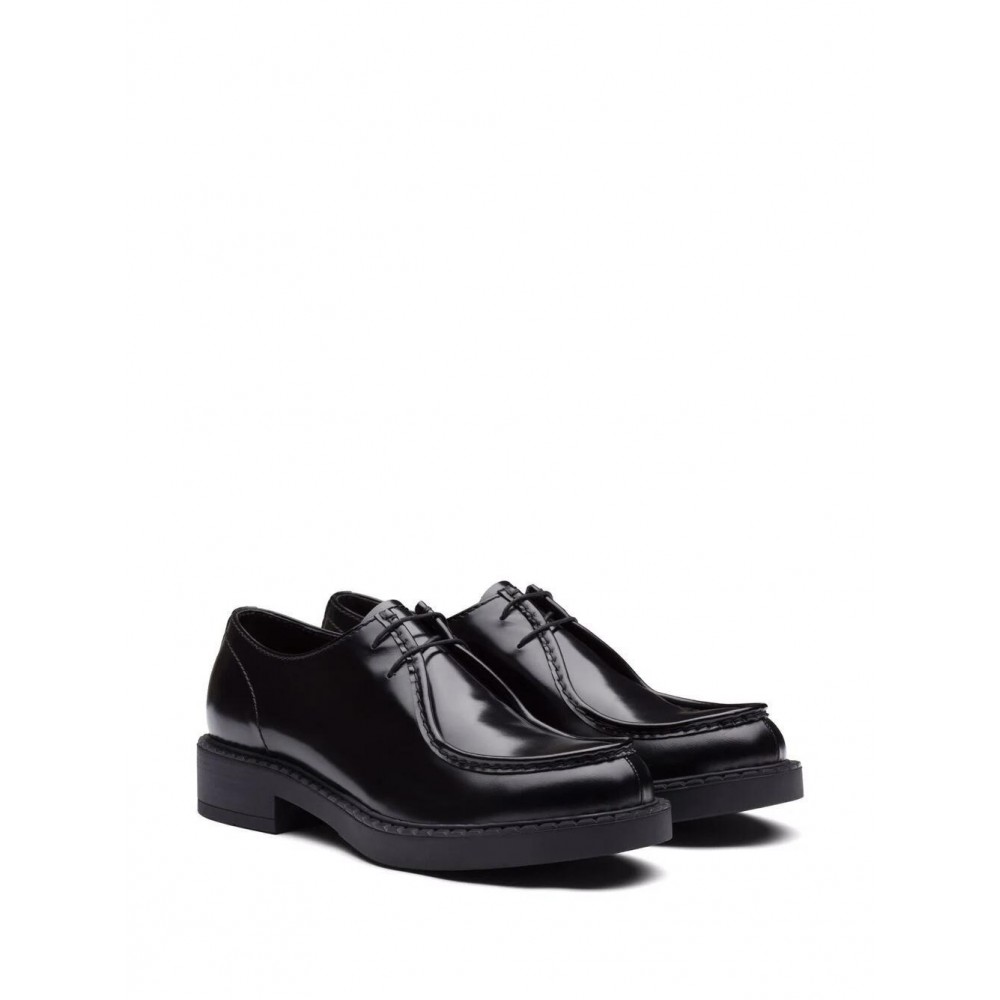 Prada brushed leather Derby shoes