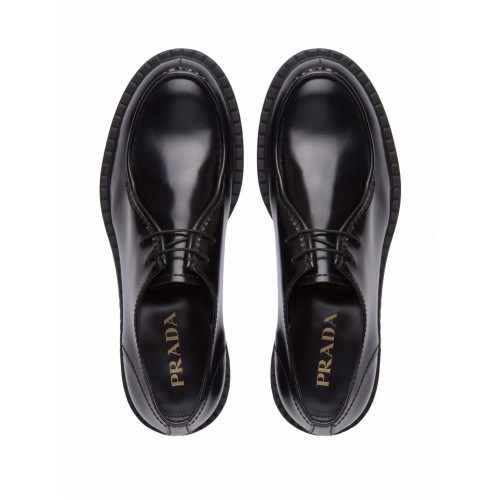 Prada brushed leather Derby shoes