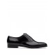 Prada brushed fumé leather Oxford shoes