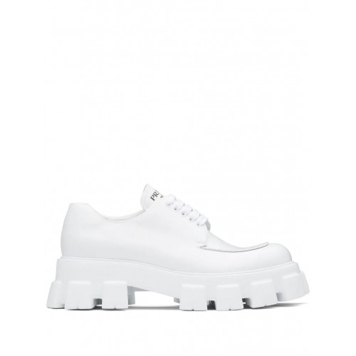 Prada Moonlith brushed leather lace-up shoes