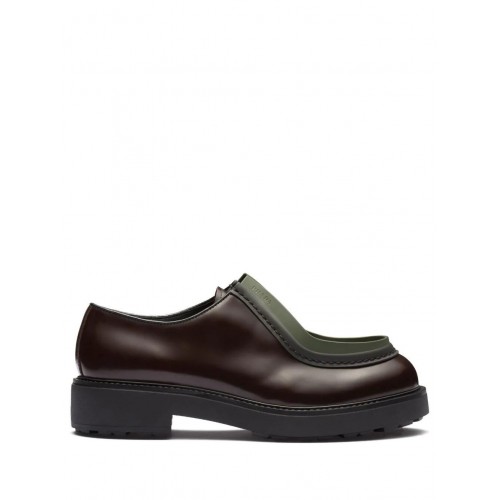 Prada opaque brushed-leather lace-up shoes