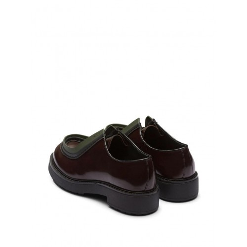 Prada opaque brushed-leather lace-up shoes