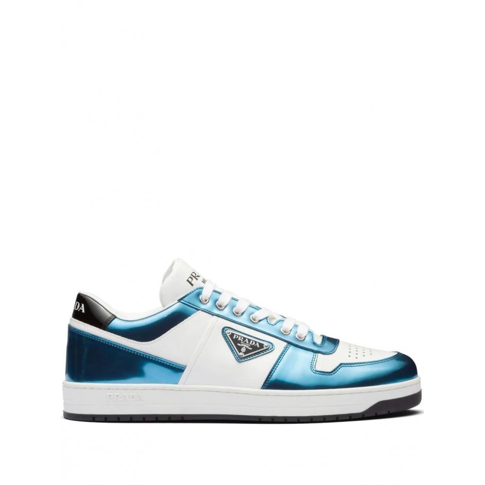 Prada District metallic-effect sneakers