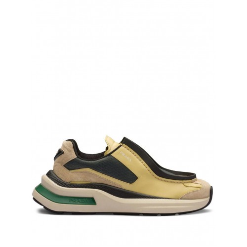 Prada panelled leather chunky sneakers