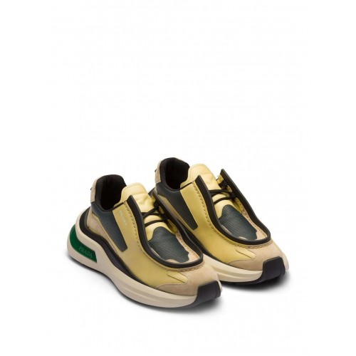 Prada panelled leather chunky sneakers