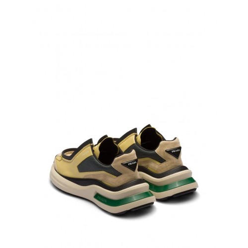 Prada panelled leather chunky sneakers