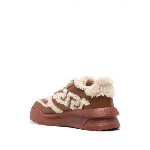 Versace Greca Odissea shearling sneakers