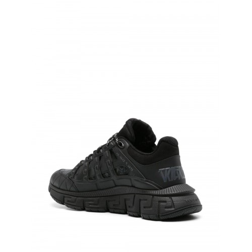 Versace Trigreca Barocco-jacquard caged sneakers