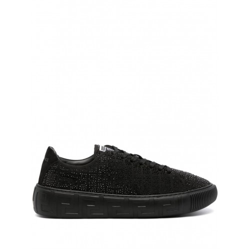 Versace Greca crysta-embellished sneakers