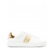 Versace Embroidered Greca leather sneakers