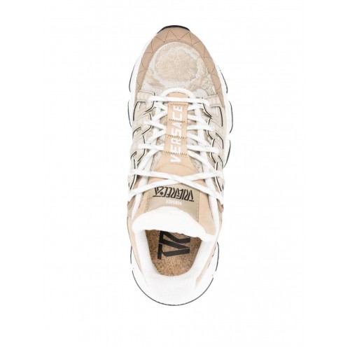 Versace Trigreca Barocco-jacquard caged sneakers