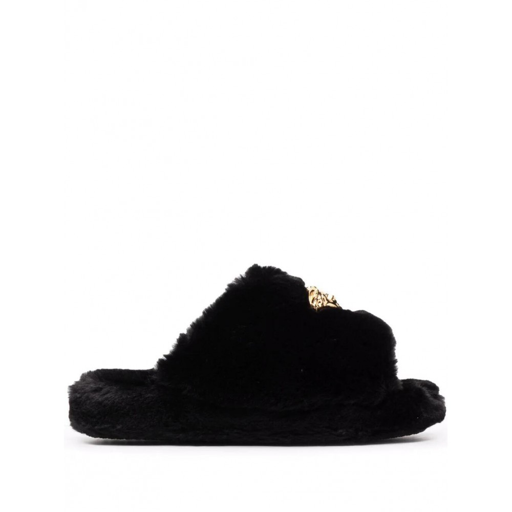 Versace Medusa-plaque open-toe slippers