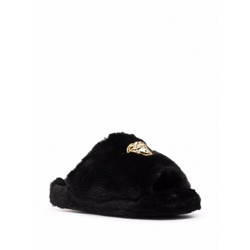 Versace Medusa-plaque open-toe slippers